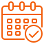 Icon für Kalender in orange