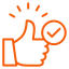 Icon Daumen nach oben orange